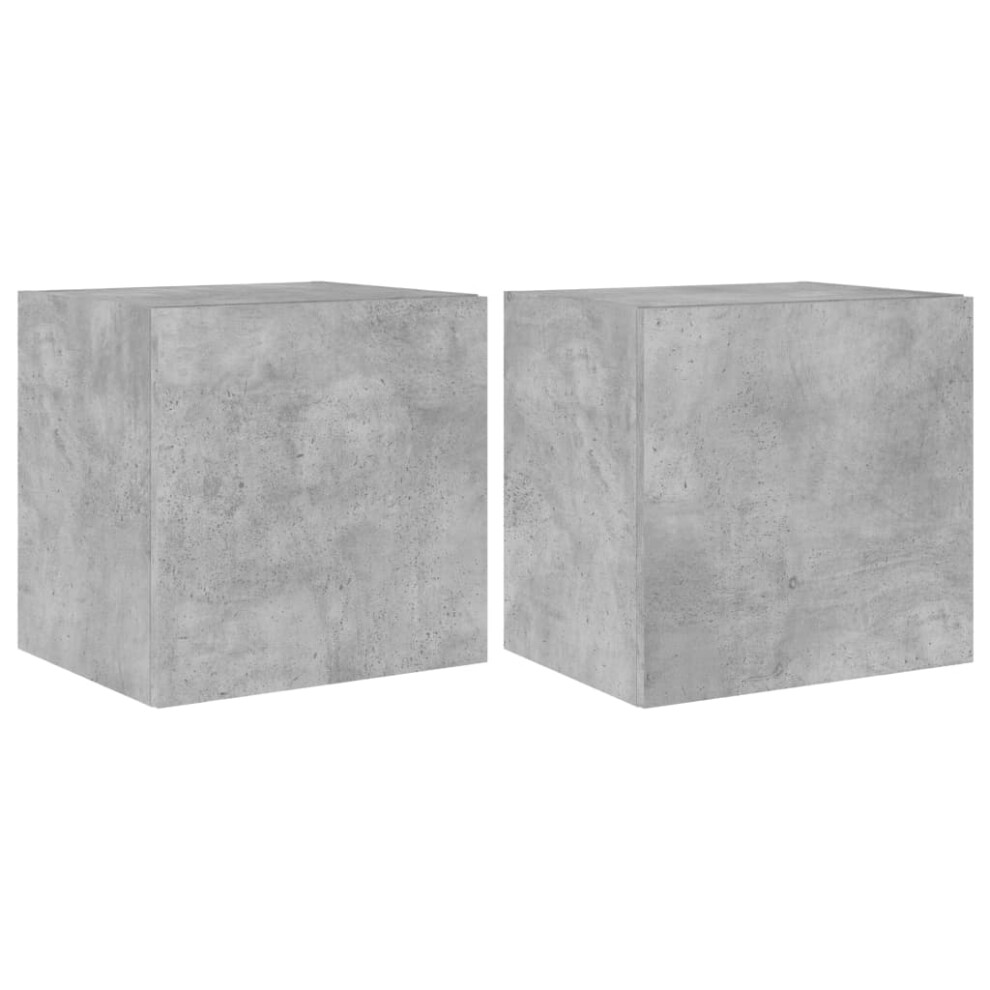 VIDAXL - TV Wall Cabinet - Engineered Wood - Grey - Image 2