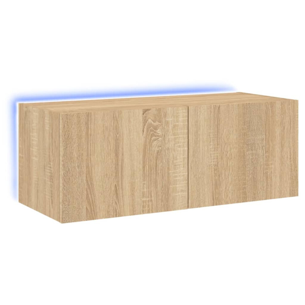 VIDAXL - TV Wall Cabinet - Engineered Wood - Brown - Image 2