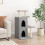 VidaXL vidaXL Cat Tree with Sisal Scratching Posts Cat Tower Climbing Tree Light Grey 3