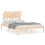 VidaXL vidaXL Bed Frame Bed Base Platform Bed with Headboard Small Double Solid Wood 1