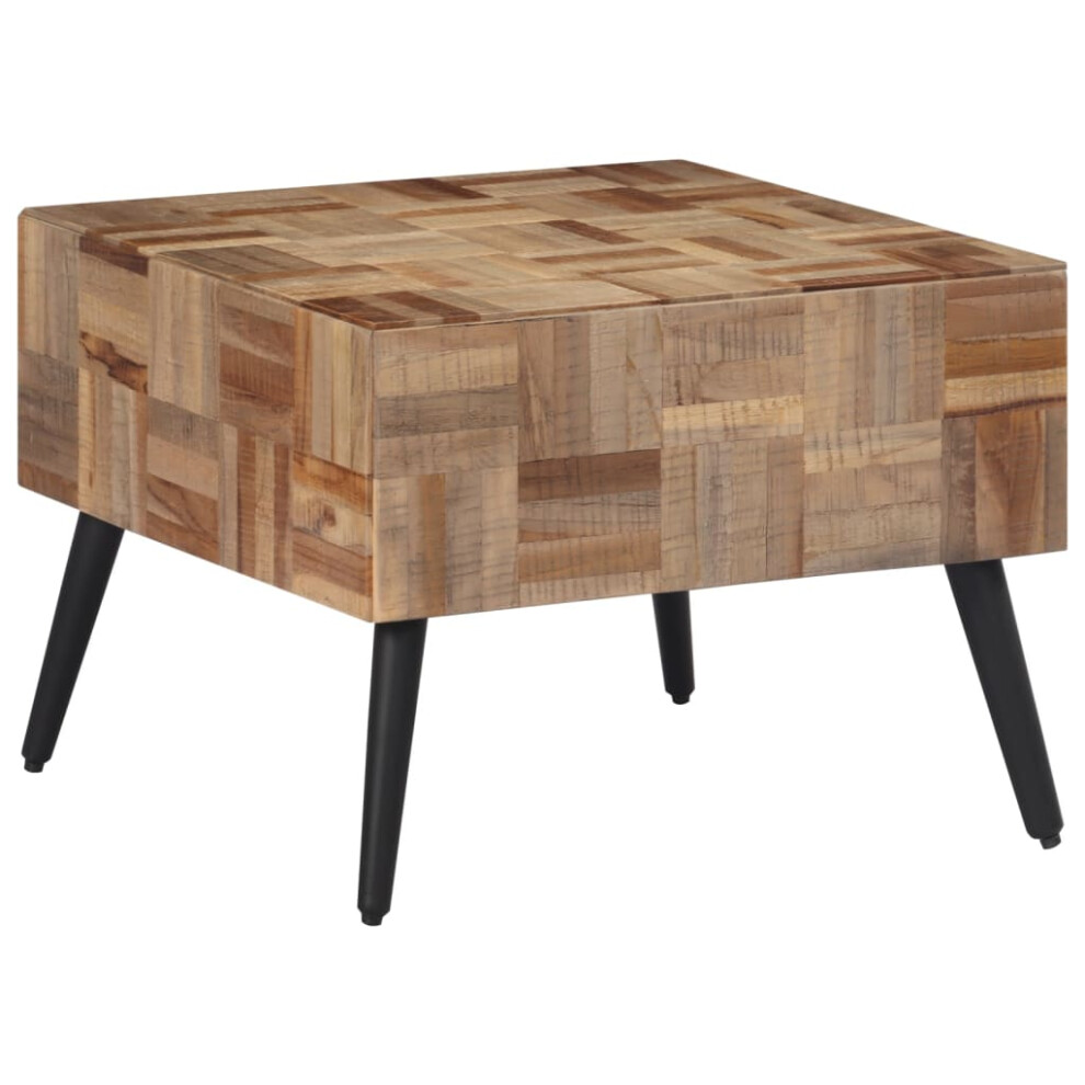 Vidaxl Coffee Table Hall Side End Table Sofa Table Grey Solid Reclaimed Teak Brown,Grey
