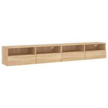 vidaXL TV Wall Cabinets Floating TV Unit 2 pcs Sonoma Oak Engineered Wood