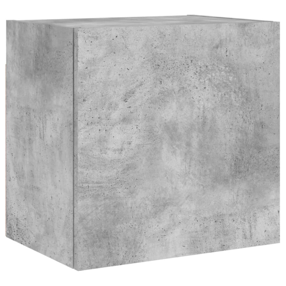 Vidaxl Tv Wall Cabinet Wall Mounted Tv Unit Concrete Engineered Wood Grey