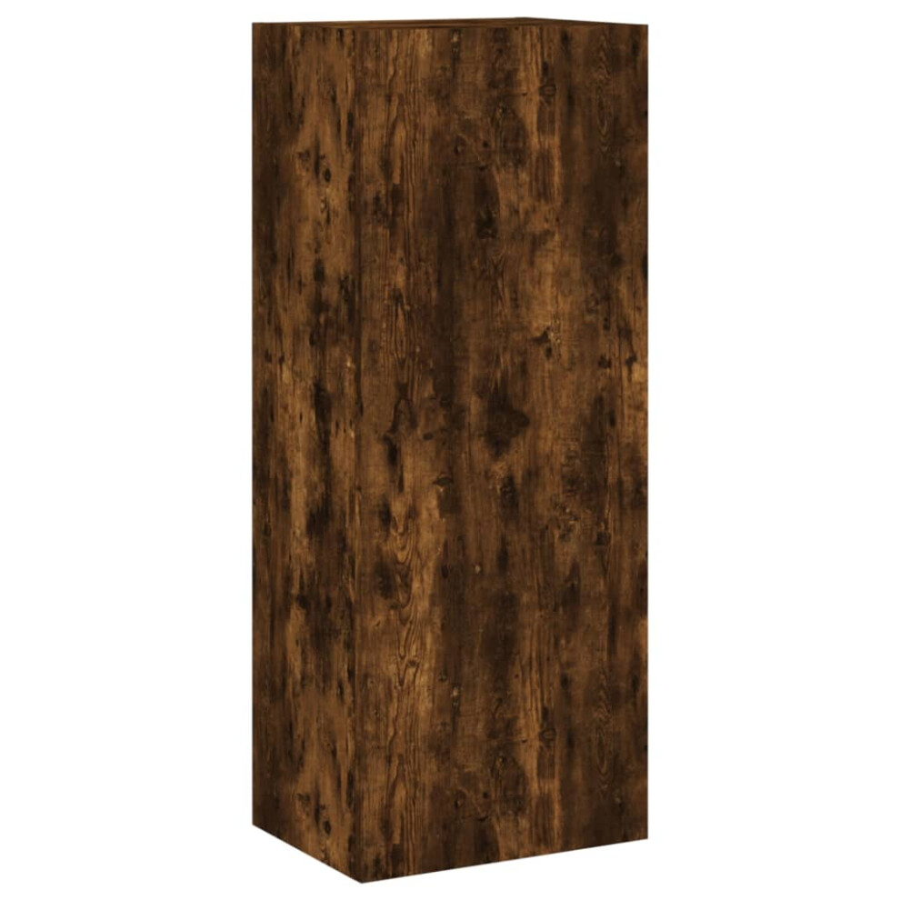 Vidaxl Tv Wall Cabinet Wall-Mounted Tv Cabinet Smoked Oak Engineered Wood