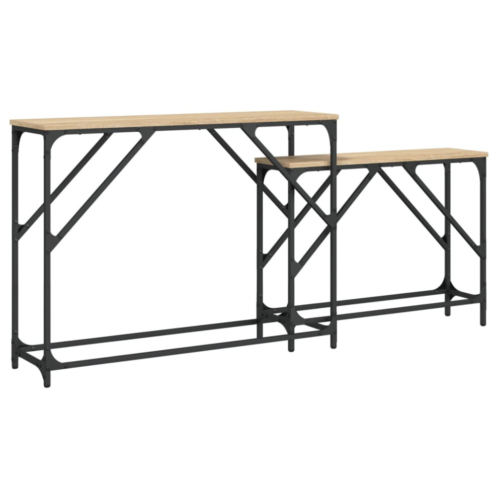 Vidaxl Nesting Console Tables Nestinge Table 2 Pcs Sonoma Oak Engineered Wood