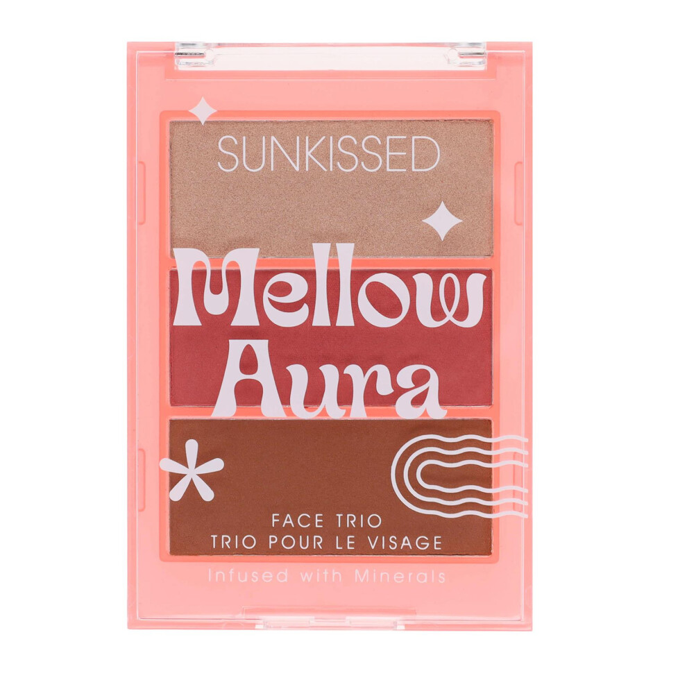 Sunkissed Glow Sunkissed Mellow Aura Face Trio - 3.7G Highlighter, 3.7G Blusher, 3.7G Bronzer