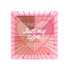 Sunkissed Just My Type Face Palette - 4.5g Bronzer, 1.8g Blusher, 1.8g Highlighter, 4 x 1.8g Eyeshadow