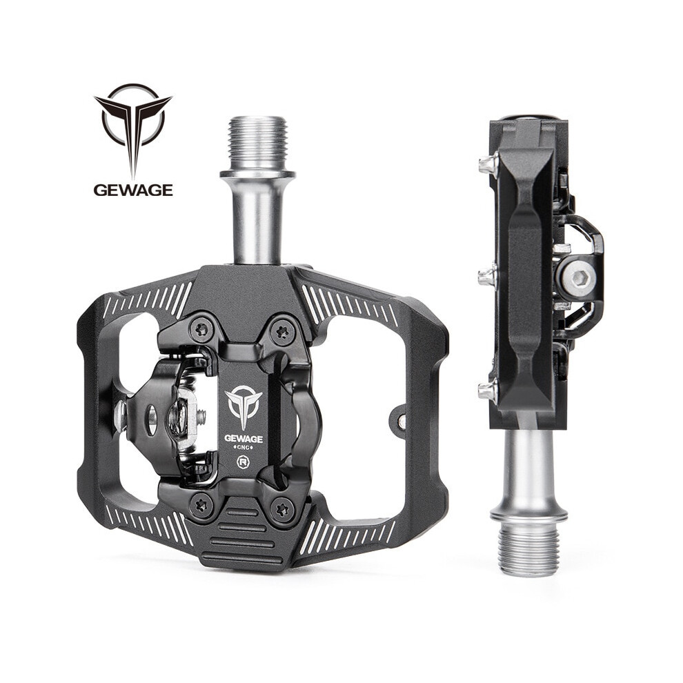 Photos - Pedal  New Mountain Bike  Dual-use SPD Self-locking Turn Flat Pedal Ultralight(black)