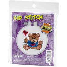 Janlynn 021-1815 Kid Bear & Balloon stemplet korsstings?t 3""""
