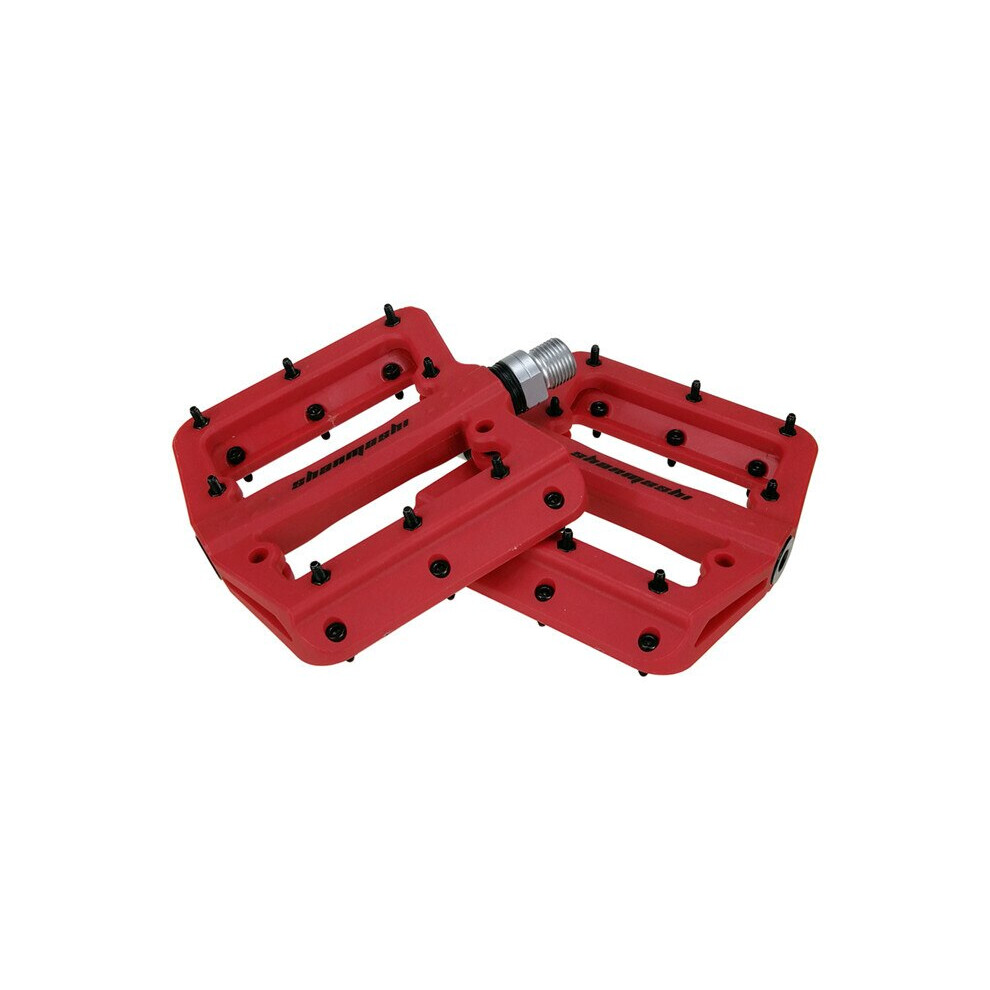 Photos - Pedal  1pair Mountain Bike  MTB s Bicycle Flat s Nylon Fiber MTB(Red)