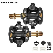 (gold) SPD X-M8100 Ultra-light MTB Pedals Bike Self-Locking SPD Pedals DU Bearing