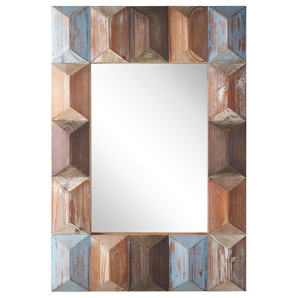 Wall Mirror HIZOTE 63 cm 90 cm Wood Brown