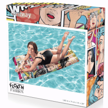 Bestway Lounger, Inflated Pool Float and Swim Aid for Kids and Adults, Pop Art Design