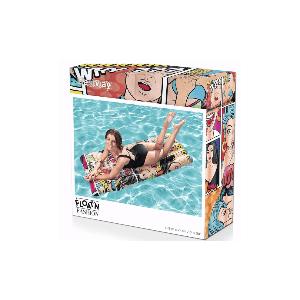 Bestway Lounger, Inflated Pool Float and Swim Aid for Kids and Adults, Pop Art Design