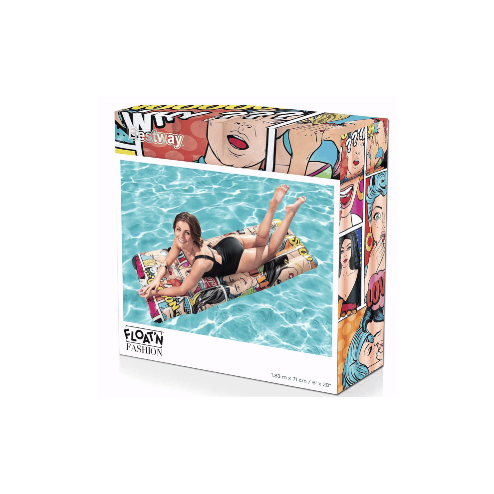 Bestway Lounger, Inflated Pool Float And Swim Aid For Kids And Adults, Pop Art Design