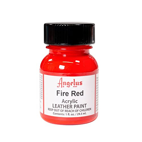 Angelus Acrylic Leather Paint-29.6ml Fire Red
