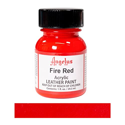 Angelus Acrylic Leather Paint-29.6ml Fire Red 1