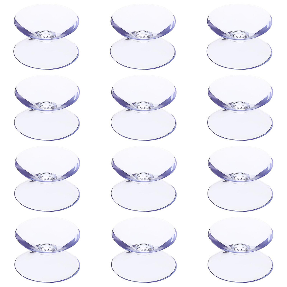 12Pcs Double Sided Suction Cups Glass Table Tops Clear Spacer Glass Anti-Slip Pads Mini Suction Cups 9324781047582