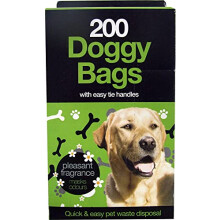 200-2000 x DOGGY BAGS Scented Dog Cat Puppy Poo Waste Easy Toilet Tie Scooper Household Poop Disposal Park Walk Animals (1 x PACK (200 POO BAGS))