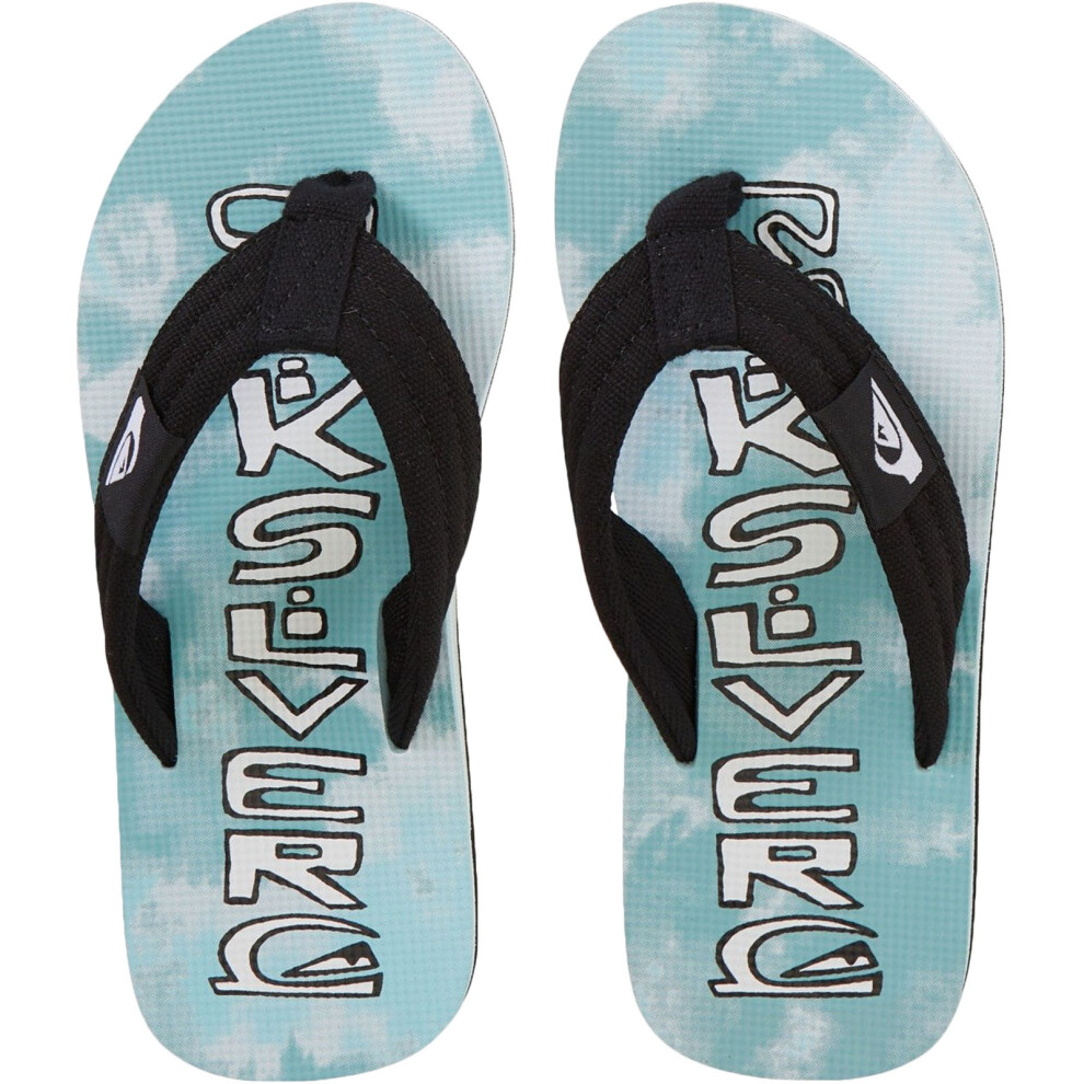 (12K UK, Blue 1) Quiksilver Kids Molokai Layback Summer Beach Pool Sandals Thongs Flip Flops