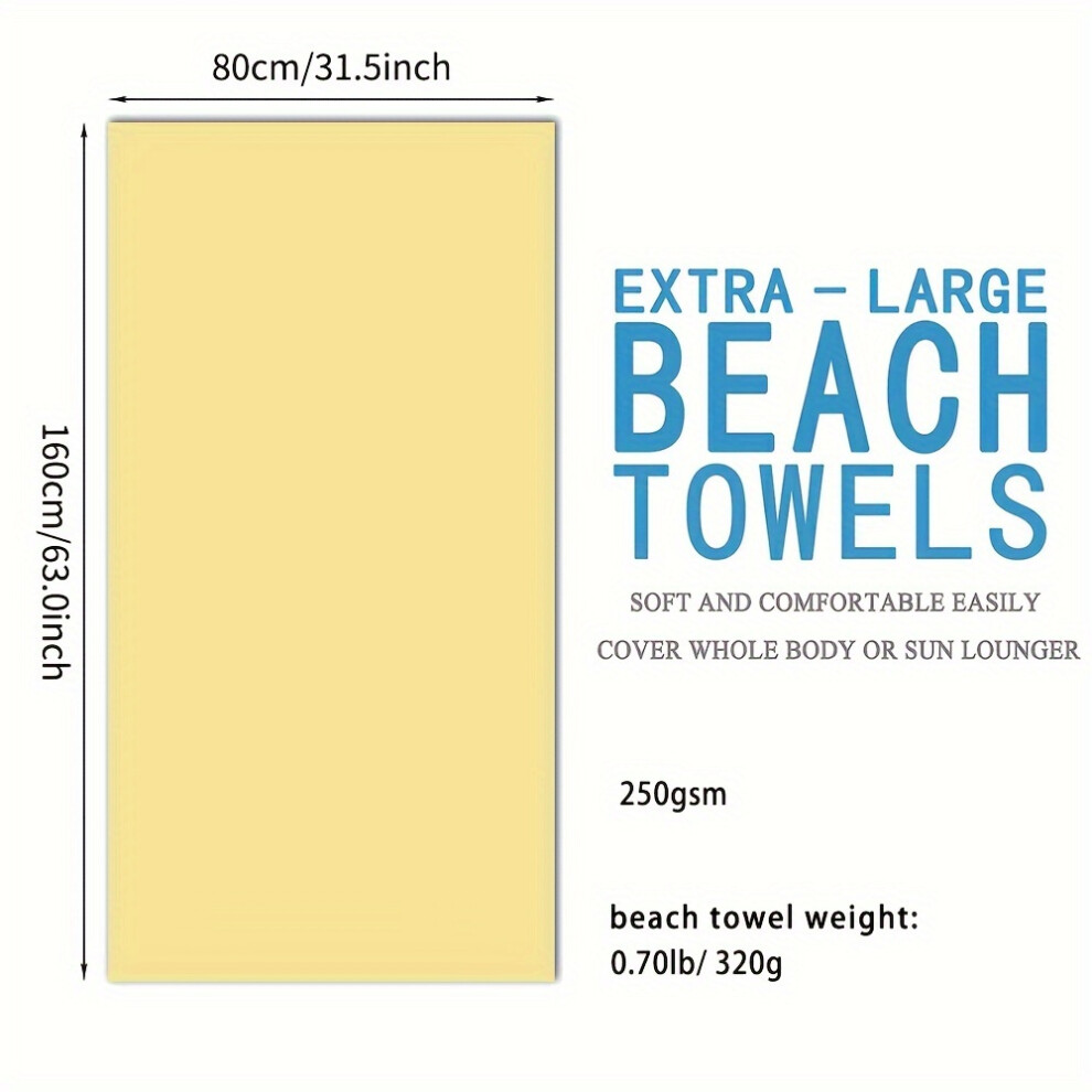 (4-Lemon, 63*31.5in/80*160cm) Beach Towel - Fashionable Pool and Swimming Towel - Ideal Holiday Gift for Men and Women-image-OPC-PDNCYRF-NEW