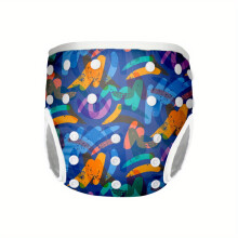 (M, G46) Reusable Waterproof Swim Nappy for Infants, Rabbit Print