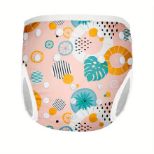 (M, G76) Reusable Waterproof Swim Nappy for Infants, Rabbit Print