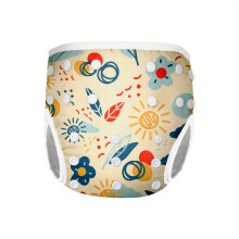 (M, G41) Reusable Waterproof Swim Nappy for Infants, Rabbit Print