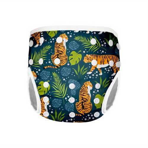 (M, G60) Reusable Waterproof Swim Nappy for Infants, Rabbit Print