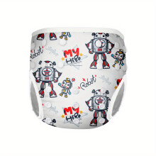 (M, G34) Reusable Waterproof Swim Nappy for Infants, Rabbit Print