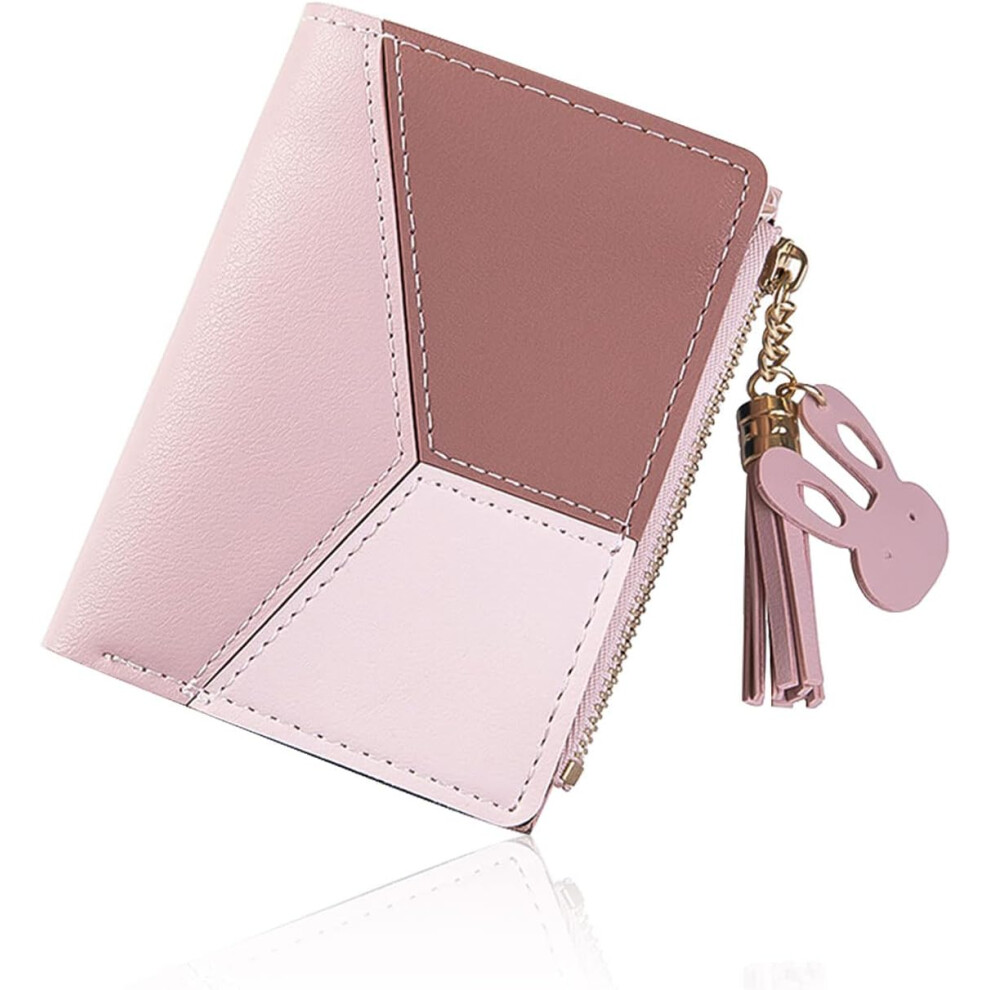 (Pink) Small Purse   Multifunction Ladies Bifold Wallets