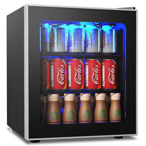 Casart 46 L Beverage Refrigerator Fridge 60 Can Capacity W/ Removable Shelves