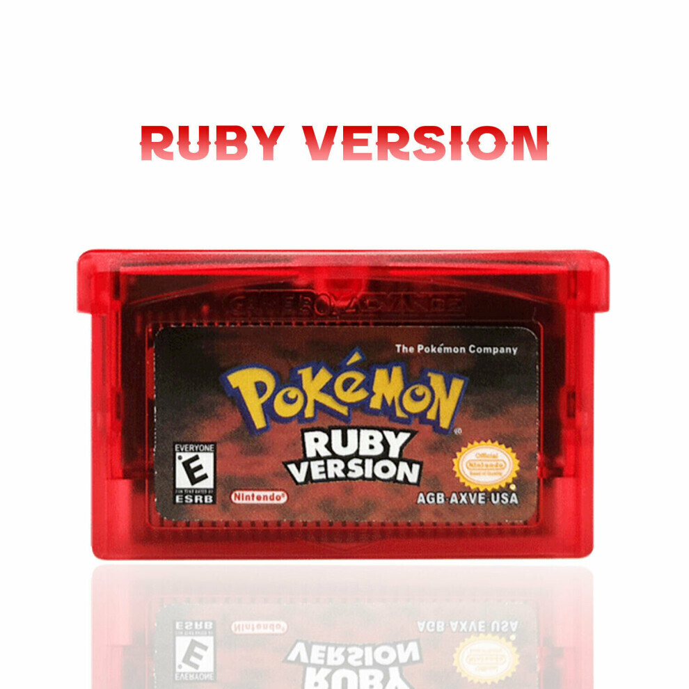 (Ruby) Pokemon Game Card NINTENDO Pokemon Ruby Games GBA Game Boy Advance