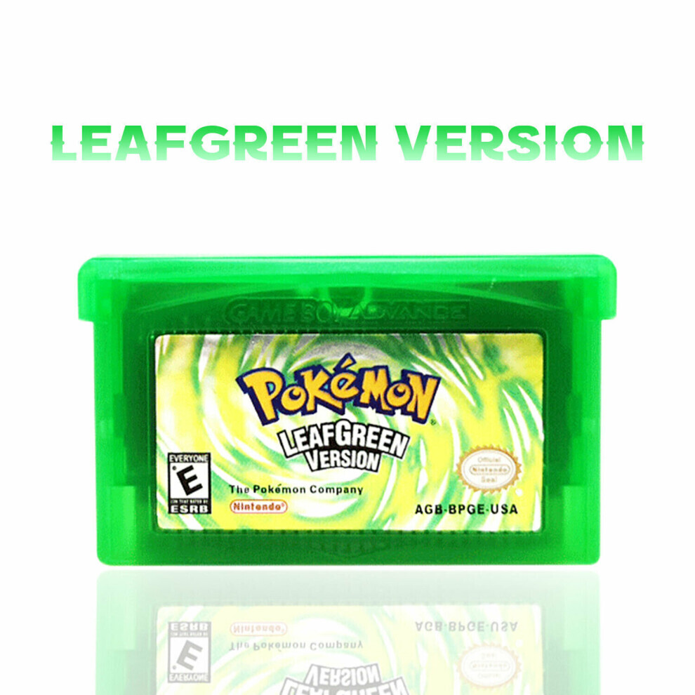 (Leaf ) Pokemon Game Card Nintendo Pokemon Ruby Games Gba Game Boy Advance Green 7065177388293