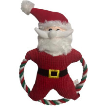 Dog Interactive Christmas Pet Plush Chew Toy Squeak Honking Santa Snowman Reindeer Penguin Turkey Dog Toys Soft Natural Corduroy Stuffed Dog Pet Xmas