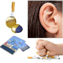 aespa Stop Smoking Patch & Ear Magnet Device for Smoking Cessation – Dual Bio-Magnet Acupressure Patch with 24k Gold Casing
