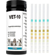 10 Parameters Pet Urine Test Strips Urinalysis Re T Strips Accurate Testing For Dogs, Cats And Animal Pets, 100 Counts