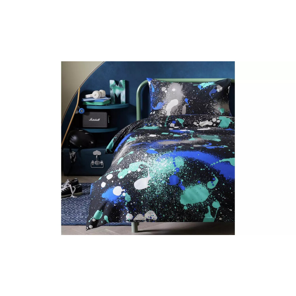 Home Paint Splash Graffiti Kids Bedding Set - Single
