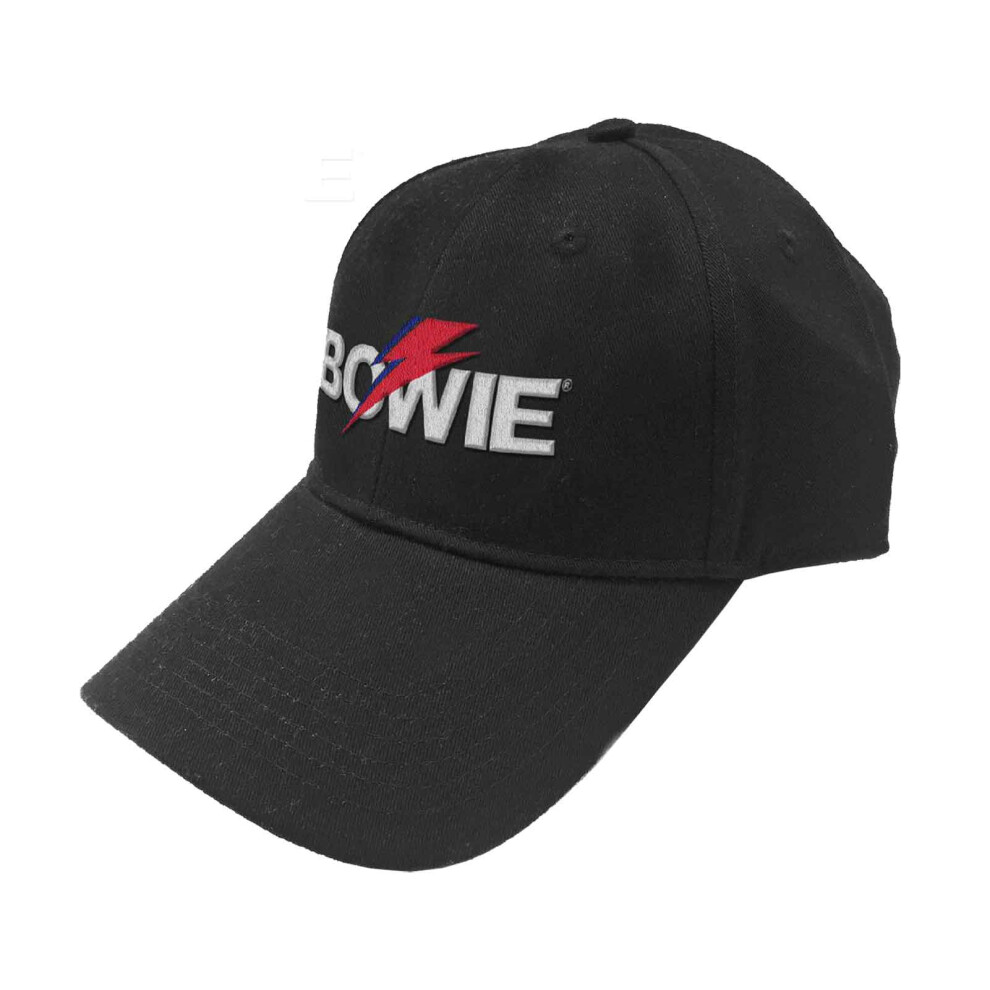 David Bowie Men's Black Aladdin Sane Bolt Strapback