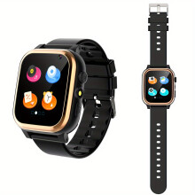 (Black) Educational Smart Watch for Kids with Camera, 16 Games, Alarm, Video, Music Player