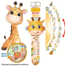 (Cute Giraffe) 3D Dinosaur Projection Watch for Kids - Adjustable Digital Screen with