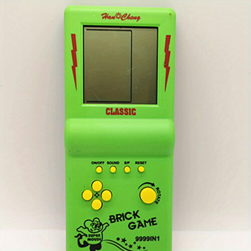 (Green) Large-Screen Electronic Game Machine for Kids