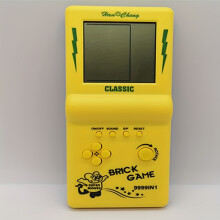 (Yellow) Large-Screen Electronic Game Machine for Kids