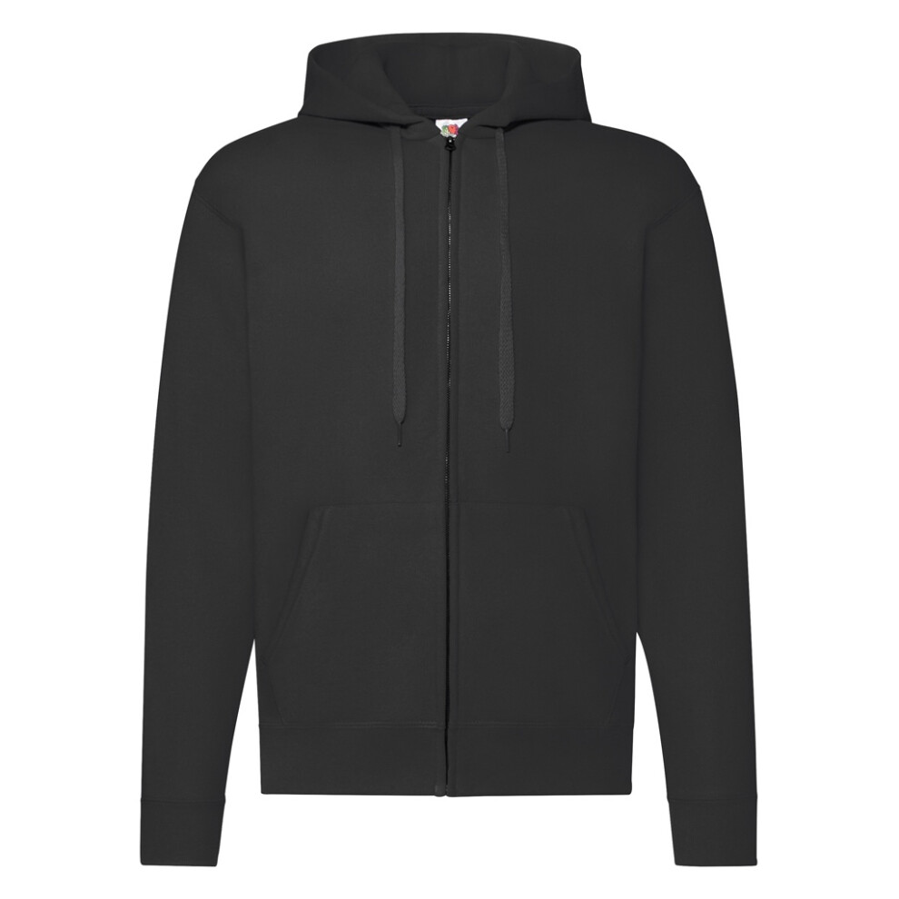 (5XL, Black) Fruit of the Loom Mens Classic Zipped Hoodie