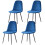 (Blue, 4) 2/4/6x Dining Chairs metal Legs Home office 1
