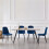 (Blue, 4) 2/4/6x Dining Chairs metal Legs Home office 6