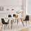 (Black, 4) 2/4/6x Dining Chairs metal Legs Home office 6