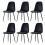 (Black, 6) 2/4/6x Dining Chairs metal Legs Home office 1