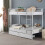 Heavy Stable Metal Bunk Bed Frame Single Loft Sleeper W/ Two Drawers & Ladder 11