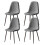 (PU-Grey, 4) 2/4/6x Dining Chairs metal Legs Home office 1
